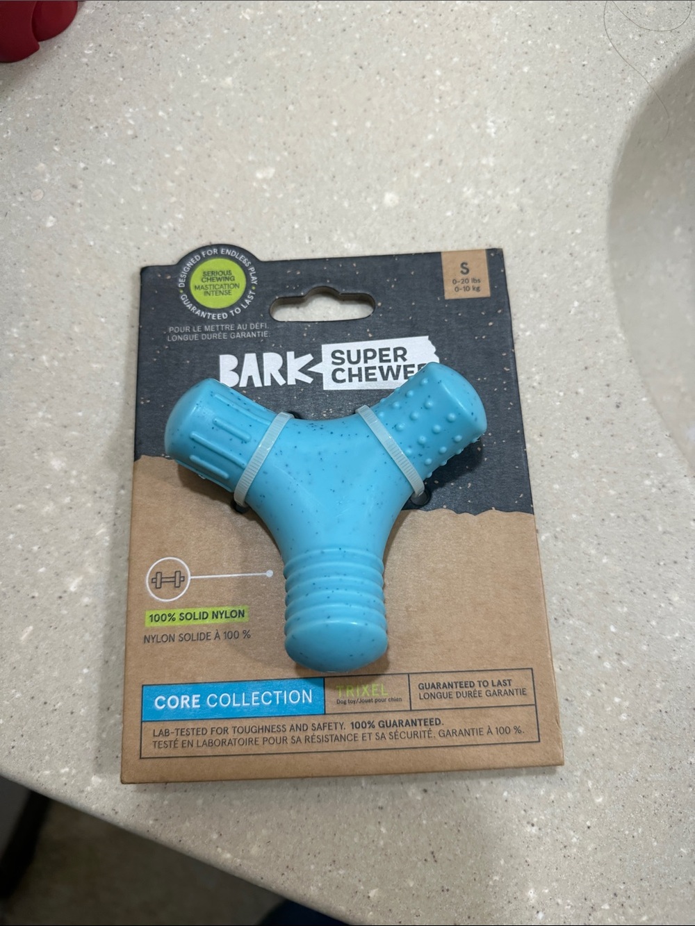 Bark Super Chewer Teal Y-Shaped Nylon Dog Toy